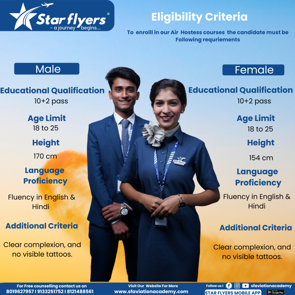 10 best Airline Cabin crew academy in SR Nagar Hyderabad and eligibility Course Details