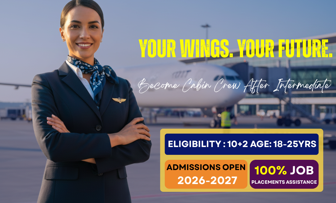 how to become a cabin crew after intermediate in hyderabad
